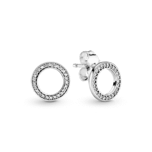Aretes de botón Círculo reluciente pandora