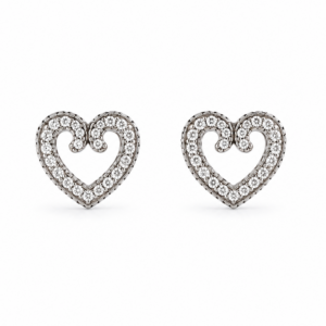 Aros corazón microcircones